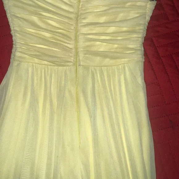 City Triangles Strapless Yellow Dress with Embellishments - Picture 5 of 5